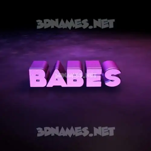 babes in Big Purple style - 3D name wallpaper