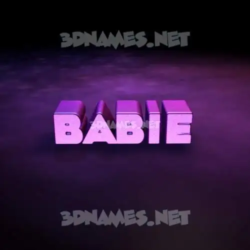 babie in Big Purple style - 3D name wallpaper babie in Big Purple style - 3D name wallpaper