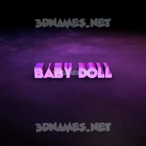 baby doll in Big Purple style - 3D name wallpaper baby doll in Big Purple style - 3D name wallpaper