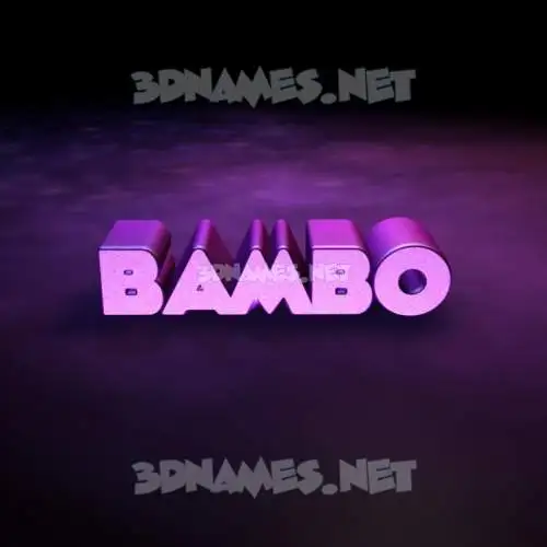 bambo in Big Purple style - 3D name wallpaper bambo in Big Purple style - 3D name wallpaper
