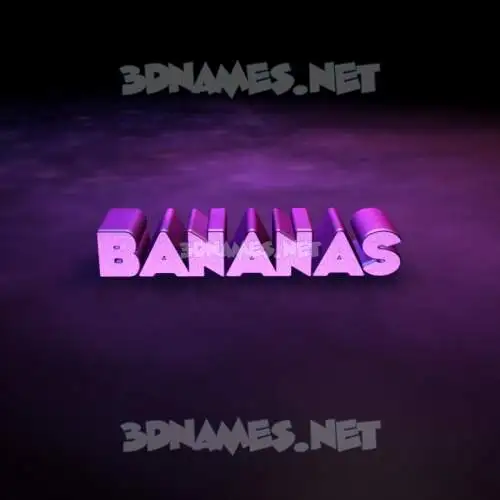 bananas in Big Purple style - 3D name wallpaper bananas in Big Purple style - 3D name wallpaper