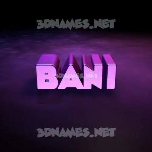 bani in Big Purple style - 3D name wallpaper bani in Big Purple style - 3D name wallpaper