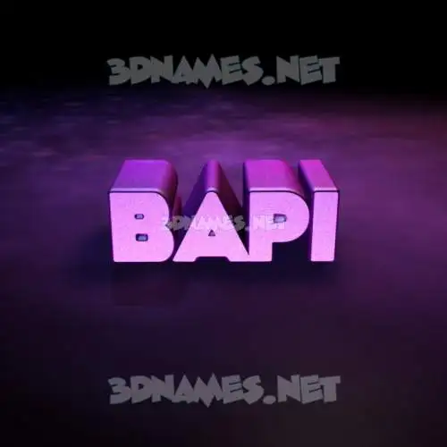 bapi in Big Purple style - 3D name wallpaper bapi in Big Purple style - 3D name wallpaper