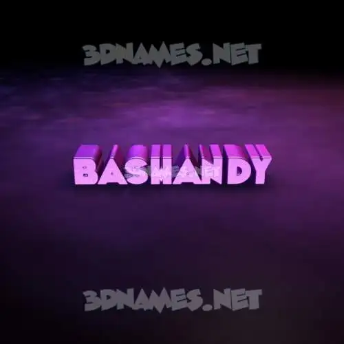 bashandy in Big Purple style - 3D name wallpaper