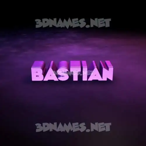 bastian in Big Purple style - 3D name wallpaper