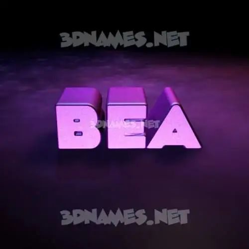 bea in Big Purple style - 3D name wallpaper