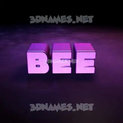 bee in Big Purple style - 3D name wallpaper bee in Big Purple style - 3D name wallpaper