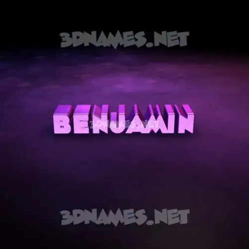 benjamin in Big Purple style - 3D name wallpaper
