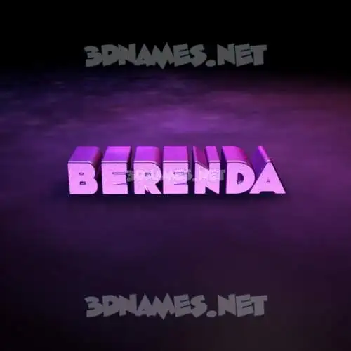 berenda in Big Purple style - 3D name wallpaper berenda in Big Purple style - 3D name wallpaper
