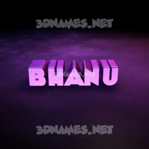 bhanu in Big Purple style - 3D name wallpaper