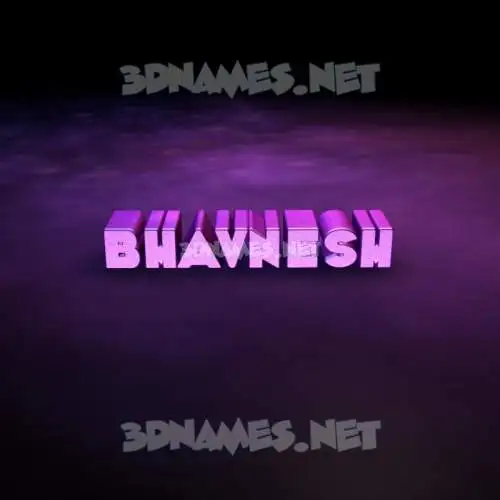 bhavnesh in Big Purple style - 3D name wallpaper