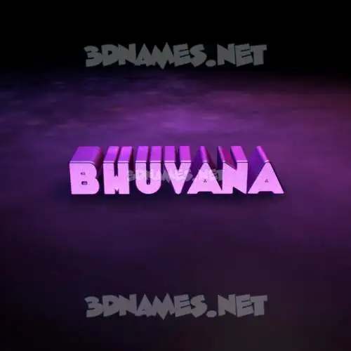 bhuvana in Big Purple style - 3D name wallpaper