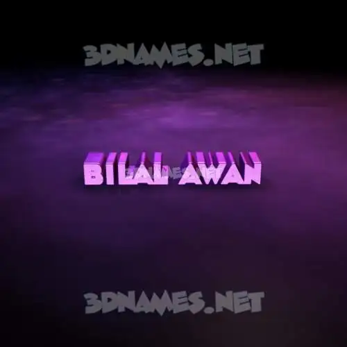 bilal awan in Big Purple style - 3D name wallpaper bilal awan in Big Purple style - 3D name wallpaper