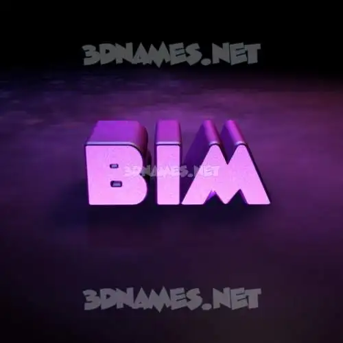 bim in Big Purple style - 3D name wallpaper bim in Big Purple style - 3D name wallpaper