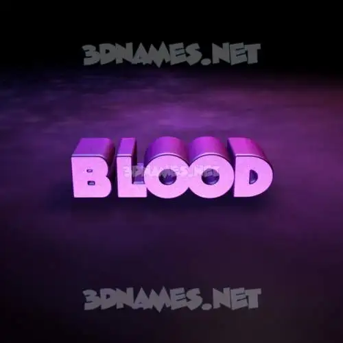 blood in Big Purple style - 3D name wallpaper blood in Big Purple style - 3D name wallpaper