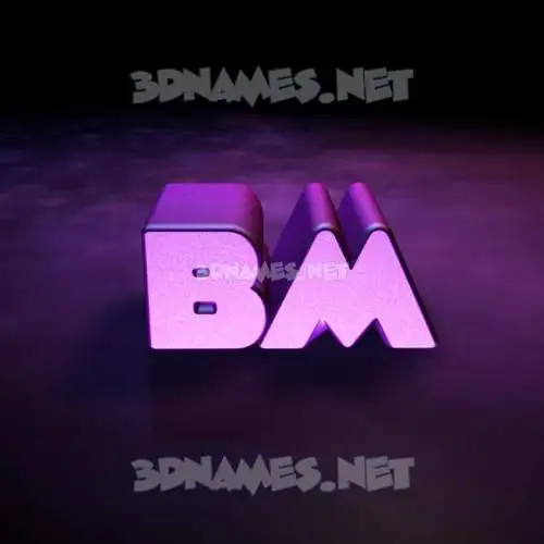 bm in Big Purple style - 3D name wallpaper bm in Big Purple style - 3D name wallpaper
