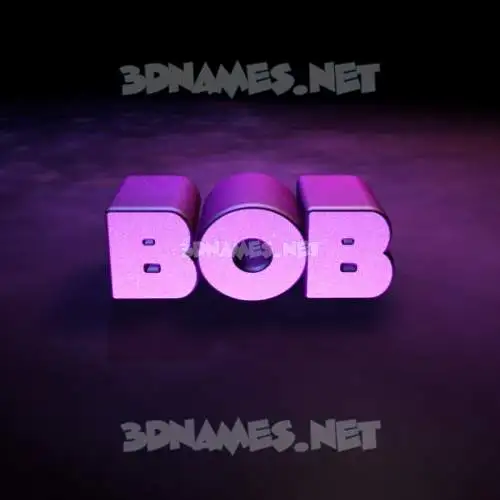 bob in Big Purple style - 3D name wallpaper bob in Big Purple style - 3D name wallpaper