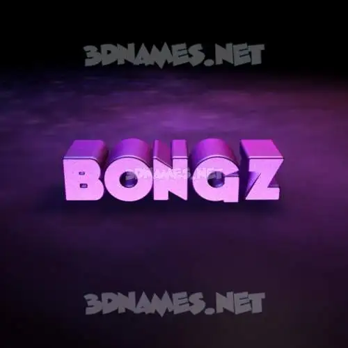 bongz in Big Purple style - 3D name wallpaper