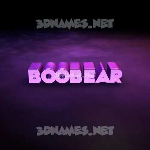 boobear in Big Purple style - 3D name wallpaper boobear in Big Purple style - 3D name wallpaper