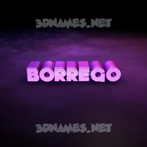 borrego in Big Purple style - 3D name wallpaper