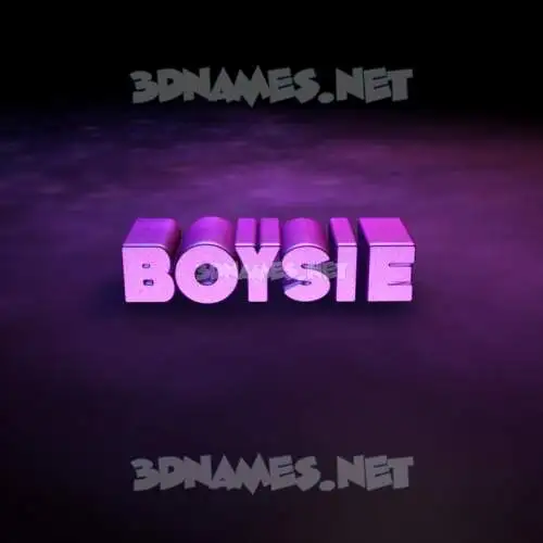 boysie in Big Purple style - 3D name wallpaper
