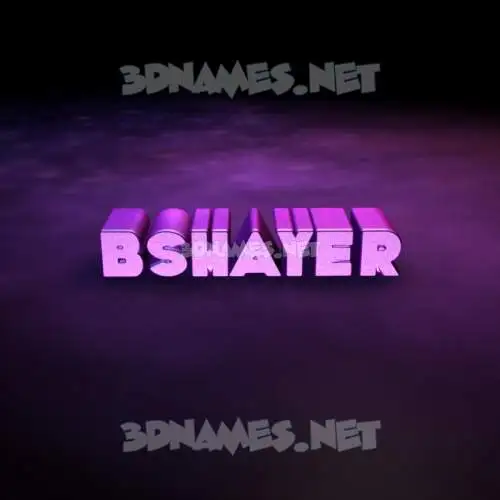 bshayer in Big Purple style - 3D name wallpaper bshayer in Big Purple style - 3D name wallpaper