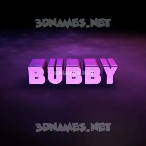 bubby in Big Purple style - 3D name wallpaper