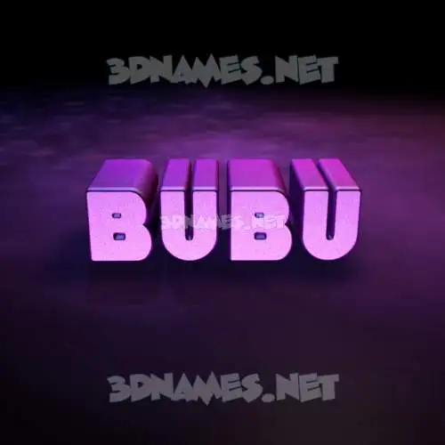 bubu in Big Purple style - 3D name wallpaper bubu in Big Purple style - 3D name wallpaper