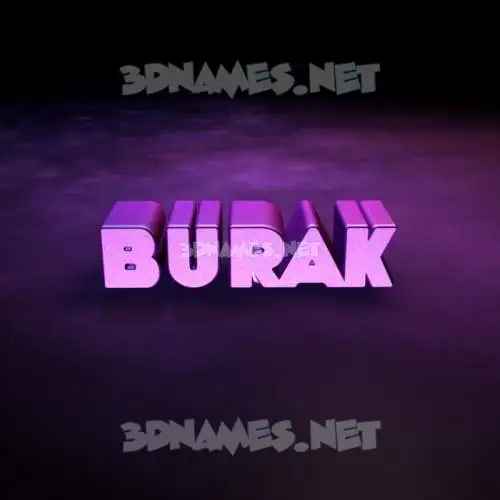 burak in Big Purple style - 3D name wallpaper