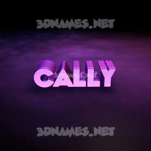 cally in Big Purple style - 3D name wallpaper