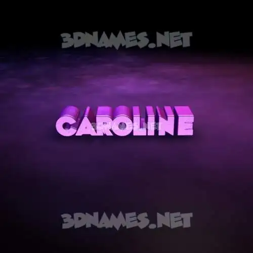 caroline in Big Purple style - 3D name wallpaper
