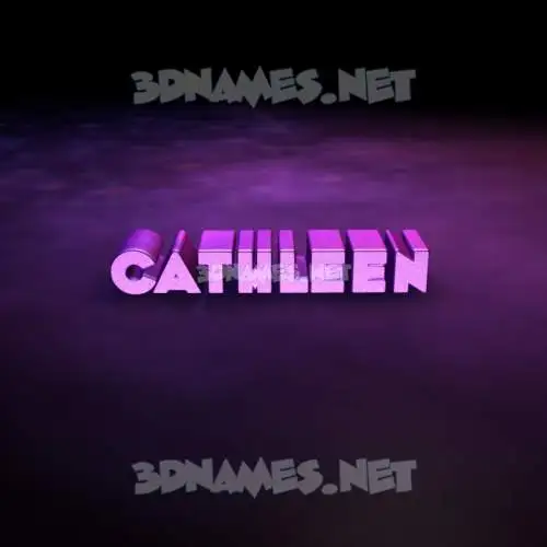 cathleen in Big Purple style - 3D name wallpaper