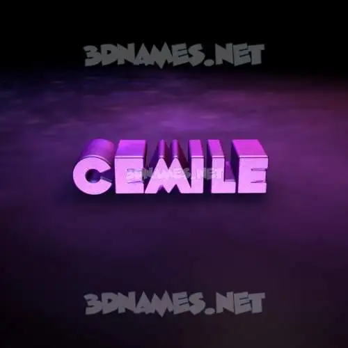 cemile in Big Purple style - 3D name wallpaper