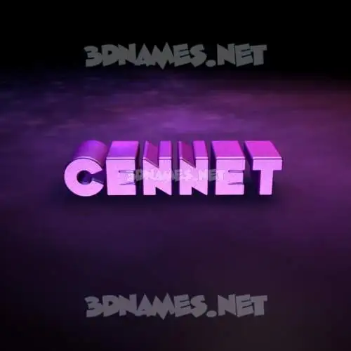 cennet in Big Purple style - 3D name wallpaper