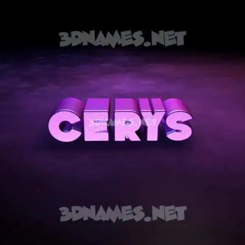 cerys in Big Purple style - 3D name wallpaper