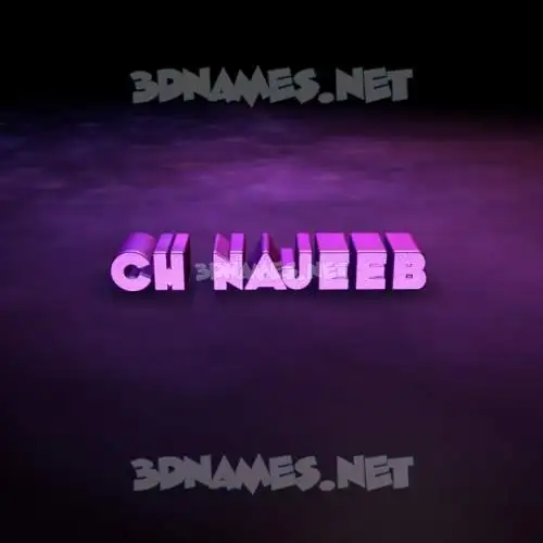 ch najeeb in Big Purple style - 3D name wallpaper ch najeeb in Big Purple style - 3D name wallpaper
