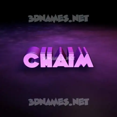 chaim in Big Purple style - 3D name wallpaper