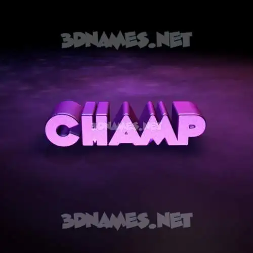 champ in Big Purple style - 3D name wallpaper champ in Big Purple style - 3D name wallpaper