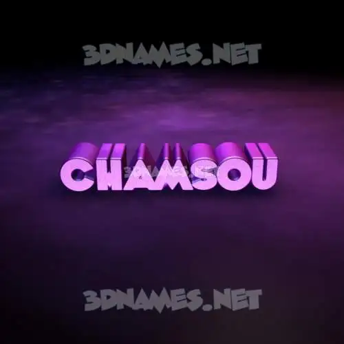chamsou in Big Purple style - 3D name wallpaper