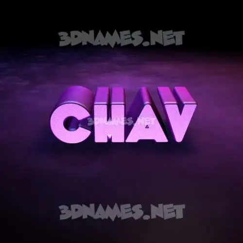 chav in Big Purple style - 3D name wallpaper