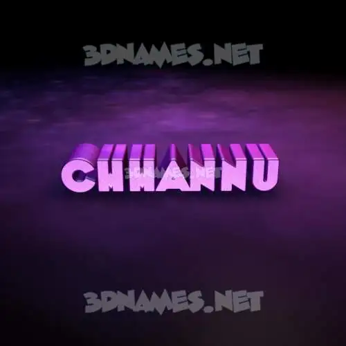 chhannu in Big Purple style - 3D name wallpaper