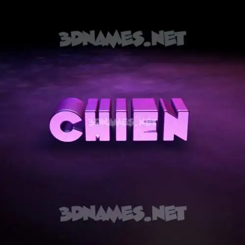 chien in Big Purple style - 3D name wallpaper chien in Big Purple style - 3D name wallpaper