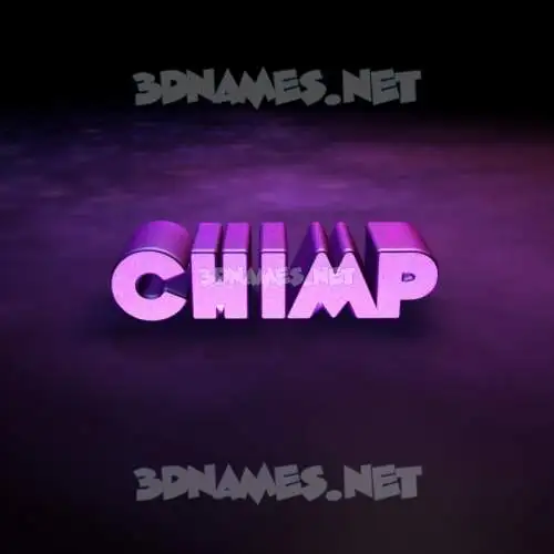 chimp in Big Purple style - 3D name wallpaper chimp in Big Purple style - 3D name wallpaper