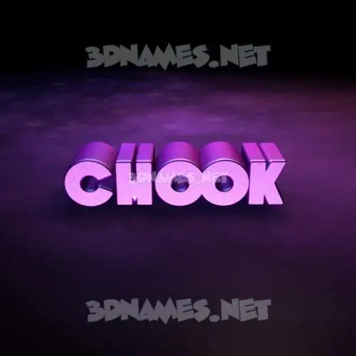 chook in Big Purple style - 3D name wallpaper