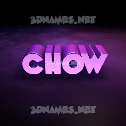 chow in Big Purple style - 3D name wallpaper