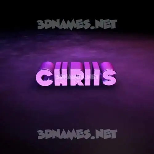 chriis in Big Purple style - 3D name wallpaper