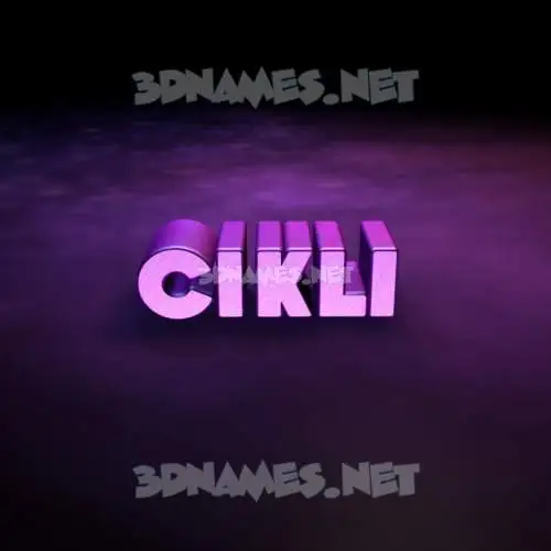 cikli in Big Purple style - 3D name wallpaper cikli in Big Purple style - 3D name wallpaper