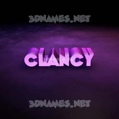 clancy in Big Purple style - 3D name wallpaper