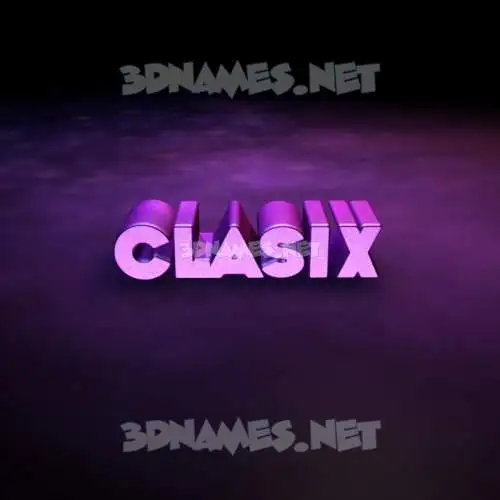 clasix in Big Purple style - 3D name wallpaper clasix in Big Purple style - 3D name wallpaper