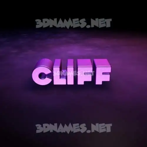 cliff in Big Purple style - 3D name wallpaper cliff in Big Purple style - 3D name wallpaper